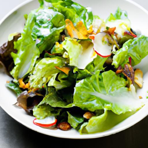 Crisp Garden Lettuces Tossed in a Zesty Simple Vinaigrette