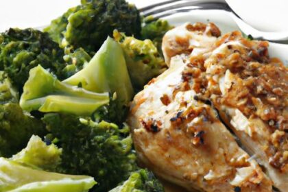 Zesty Lemon Pepper Chicken with Crispy Roasted Broccoli Delight