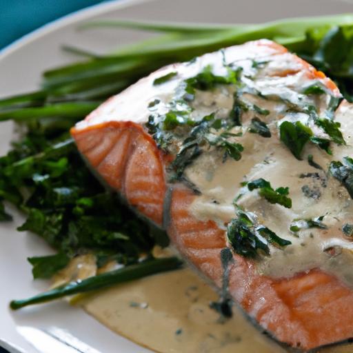 Delightful Poached Salmon with Creamy Dill Sauce Recipe
