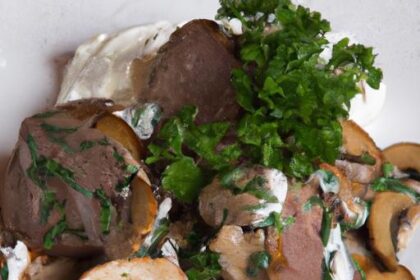 Savor Beef Tenderloin Tips in Luxurious Mushroom Cream Sauce