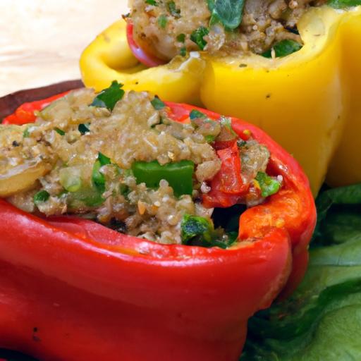 Flavor-Packed Stuffed Bell Peppers with Quinoa & Herbs