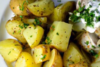 Zesty Greek Lemon Potatoes with Chicken: A Tangy Delight