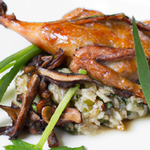 Savory Quail Stuffed with Wild Rice and Forest Mushrooms