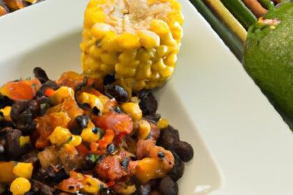 Zesty Black Bean & Corn Salsa with Colorful Bell Peppers
