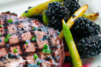 Savor Bison Steak Drizzled with Bold Blackberry Reduction