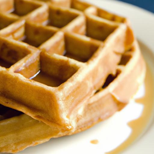 Wholesome Whole Grain Waffles Drizzled with Maple Syrup