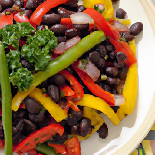 Zesty Black Bean & Corn Salsa with Colorful Bell Peppers