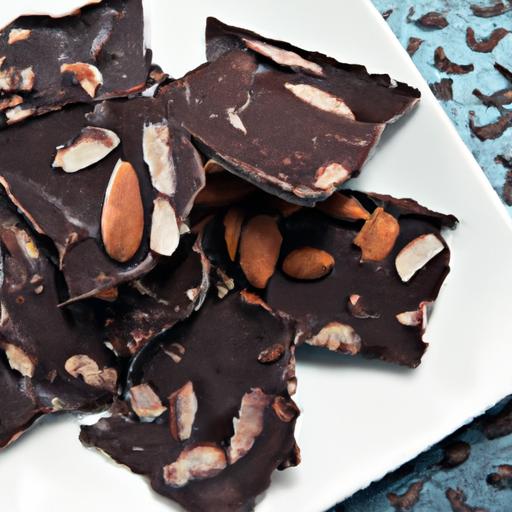 Decadent Dark Chocolate Bark with Crunchy Almonds Delight