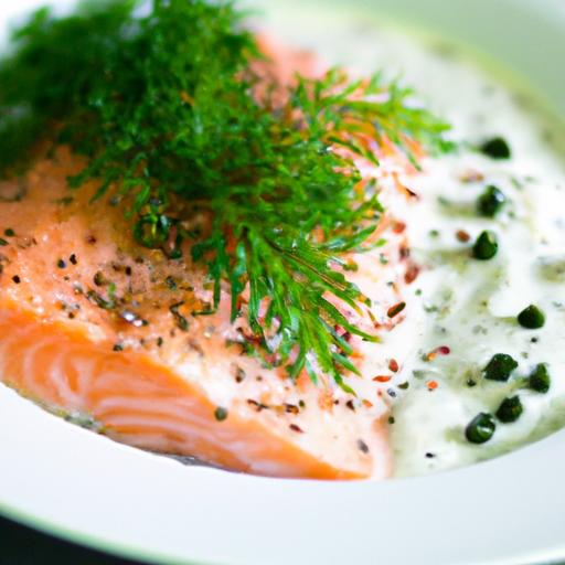 Delightful Poached Salmon with Creamy Dill Sauce Recipe