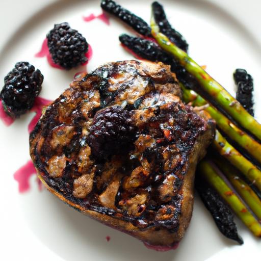 Savor Bison Steak Drizzled with Bold Blackberry reduction
