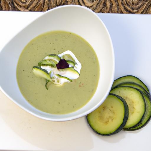 Refreshing chilled Cucumber and Avocado ​Soup: A Cool Delight