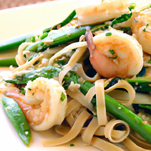 Savor Shrimp Lo Mein⁢ with Crisp Snow Peas: A Flavorful Twist
