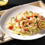 Zesty Shrimp Scampi Meets Zoodles: A Light Twist on Pasta