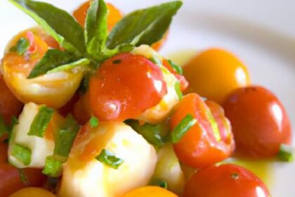 Savor Blistered Cherry Tomatoes Paired with Perfect Scallops