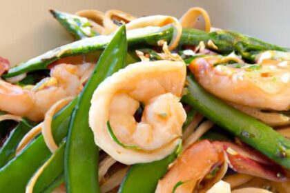 Savor Shrimp Lo Mein with Crisp Snow Peas: A Flavorful Twist