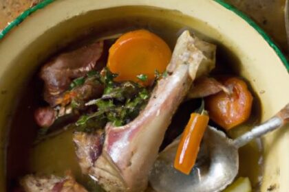 Hearty Rabbit Stew with Root Veggies and Fresh Thyme