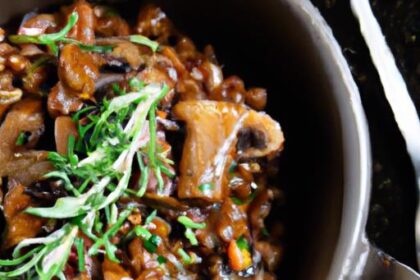 Hearty One-Pot Farro with Mushrooms and Fresh Thyme Flair