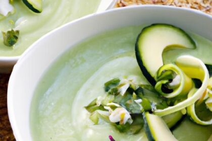 Refreshing Chilled Cucumber and Avocado Soup: A Cool Delight