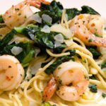 Zesty Lemon Garlic Shrimp Pasta with Fresh Spinach Delight