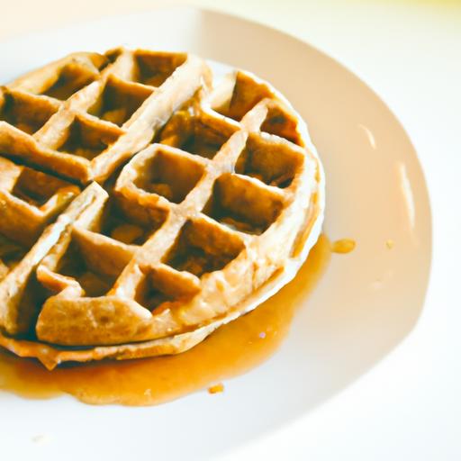 Wholesome Whole Grain Waffles Drizzled with Maple syrup