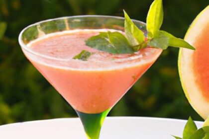 Refreshingly Cool: Watermelon Smoothie with Fresh Mint Magic