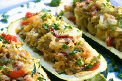 Mediterranean Stuffed Zucchini Boats: A Flavorful Delight