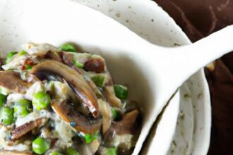 Savor Every Spoon: Easy One-Pot Creamy Mushroom Pea Risotto