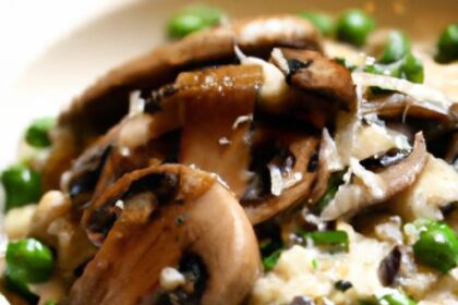 Creamy One-Pot Mushroom & Pea Risotto: Simple & Savory