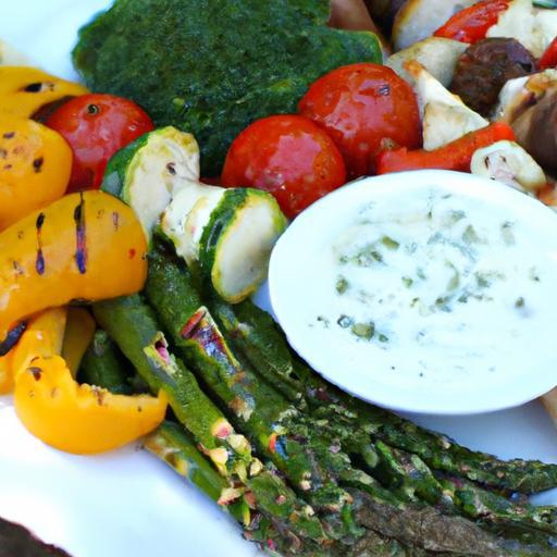 Savor Summer: Grilled Veggie Kebabs with Creamy Tzatziki