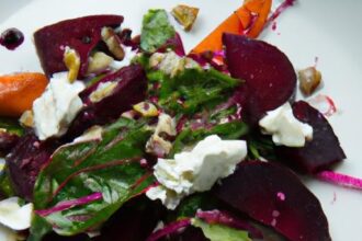 Earthy Elegance: Roasted Beet & Walnut Salad with Goat Cheese