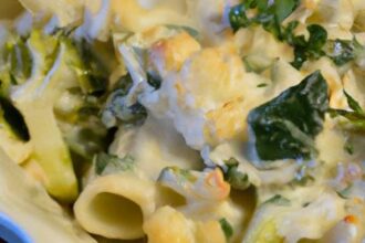 Creamy Cauliflower & Spinach Alfredo Bake: A Healthy Twist