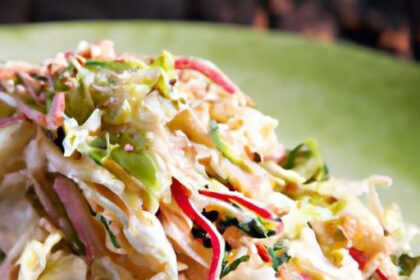 Crisp Asian Cabbage Slaw with Nutty Sesame Dressing Delight
