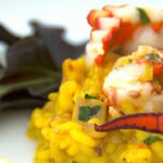 Luxe Lobster Risotto Infused with Golden Saffron Flair