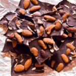 Indulgent Dark Chocolate Bark with Crunchy Almonds Delight
