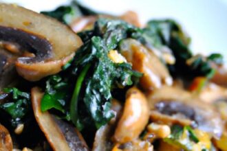 Savory Oatmeal Delight: Spinach & Mushrooms Fusion