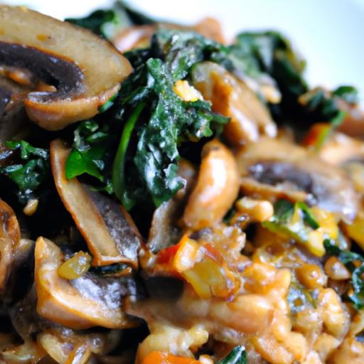 Savory Oatmeal Delight: Spinach & Mushrooms Fusion