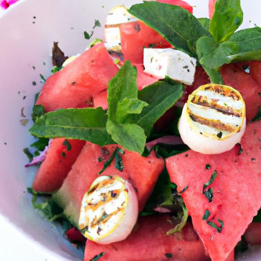 Sizzling Halloumi Meets Refreshing Watermelon & Mint Delight