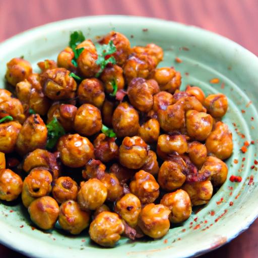 Fiery Sriracha-Roasted Chickpeas: ​A ‍Crispy Snack Delight