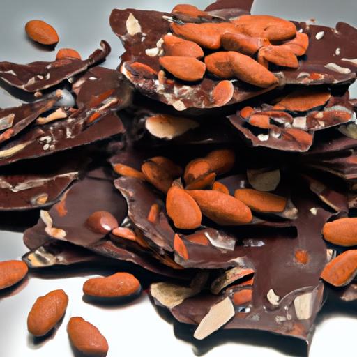Indulgent Dark Chocolate Bark with Crunchy Almonds Delight