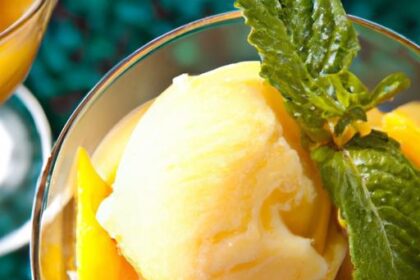 Refreshing Mango Sorbet with Fresh Mint: A Perfect Summer Treat