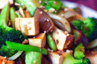 Savory Stir-Fried Tofu & Broccoli in Tangy Sesame Sauce