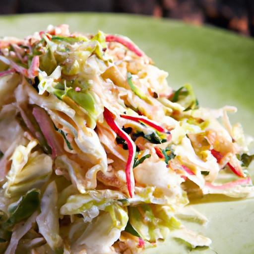 Crisp Asian Cabbage Slaw with Nutty Sesame Dressing Delight
