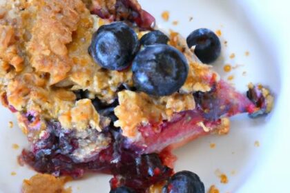 Sweet Delight: Blueberry Buckle with Crunchy Crumble Topping