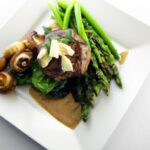 Savor Bison Ribeye Served with Silky Mushroom Cream Sauce