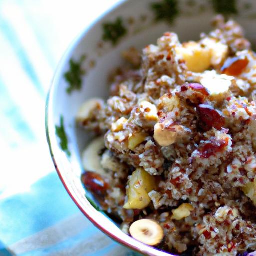 Energize Mornings: quinoa Bowl with Nuts & Dried Fruit