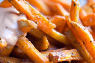 Crispy Sweet Potato Fries with Zesty Spicy Mayo Twist