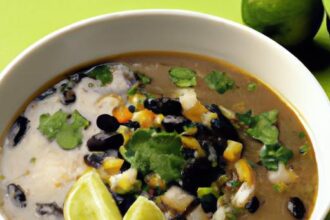 Zesty Black Bean Soup with Cilantro and Lime Flair