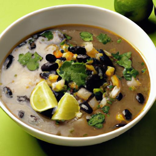 Zesty Black Bean Soup with Cilantro and Lime Flair
