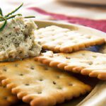 Wholesome Herbed Goat Cheese Spread Paired with Crackers