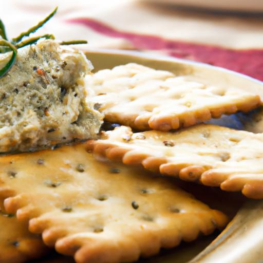 Wholesome Herbed Goat Cheese Spread Paired with Crackers